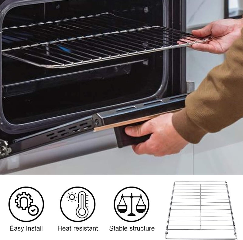 Aiwaiufu Adjustable Extendable Oven Rack, Universal Chrome Plated Wire Shelf, Adjusts from 14.5" to 25.5" Wide, Compatible with GE, Whirlpool, Frigidaire, Kenmore, Samsung, LG, Ovens, 1 Pack - Image 3